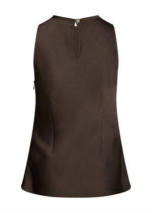 Celina heavy sateen top Dark Brown Neo Noir 